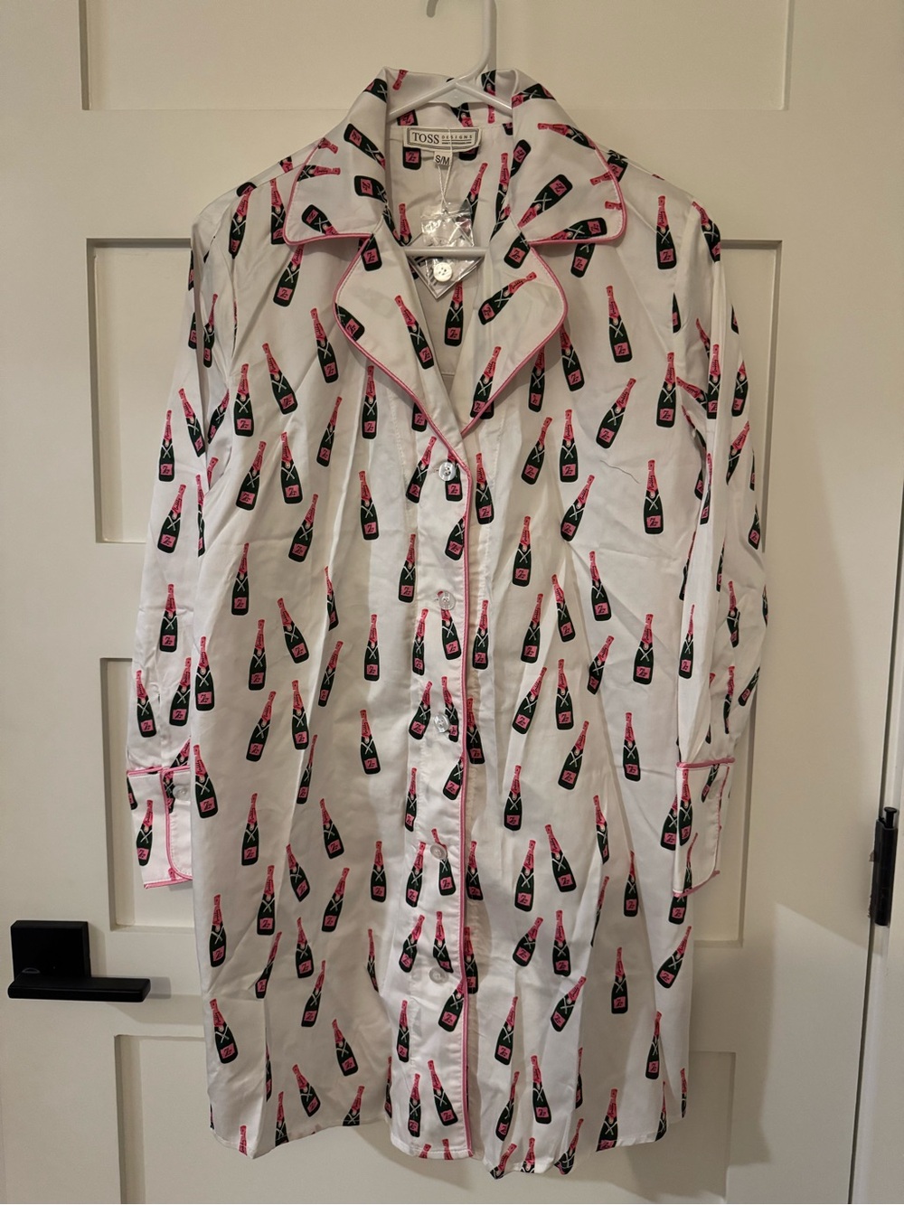 Toss Designs girls trip Nightshirt with Pink Champagne Bottle Print